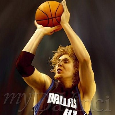 Dirk Nowitzki Pop Art Print - myDaVinci